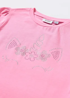 Blukids T-shirt in jersey di cotone stretch bambina- T-shirt
