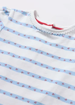 Blukids T-shirt in jersey di cotone stretch neonata- T-shirt