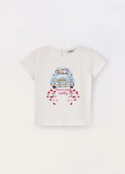 Blukids T-shirt in jersey di puro cotone neonata- T-shirt
