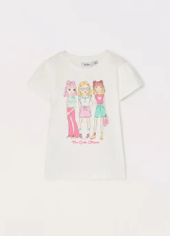Blukids T-shirt in jersey di puro cotone bambina- T-shirt