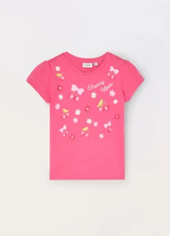 Blukids T-shirt in jersey di puro cotone bambina- T-shirt