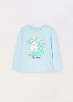 Blukids T-shirt in jersey di puro cotone bambina- T-shirt
