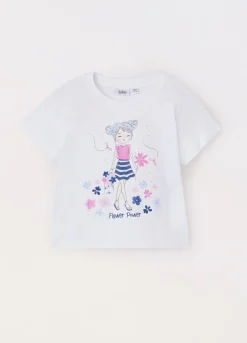 Blukids T-shirt in jersey di puro cotone bambina- T-shirt