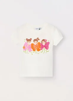 Blukids T-shirt in jersey di puro cotone bambina- T-shirt