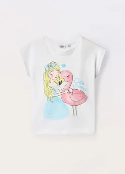Blukids T-shirt in jersey di puro cotone bambina- T-shirt