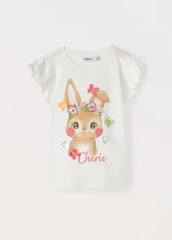 Blukids T-shirt in jersey di puro cotone bambina- T-shirt