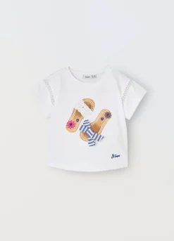 Blukids T-shirt in jersey di puro cotone bambina- T-shirt