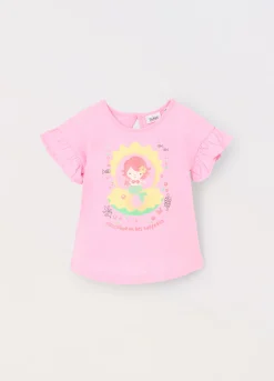 Blukids T-shirt in jersey di puro cotone neonata- T-shirt