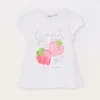 Blukids T-shirt in jersey di puro cotone bambina- T-shirt