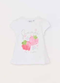 Blukids T-shirt in jersey di puro cotone bambina- T-shirt