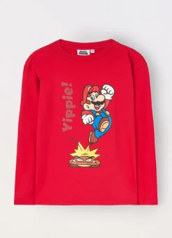 Blukids T-shirt in jersey di puro cotone bambino Super Mario-Bambino T-shirt