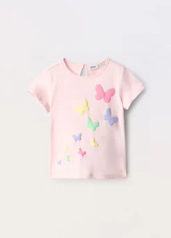 Blukids T-shirt in jersey di puro cotone neonata- T-shirt
