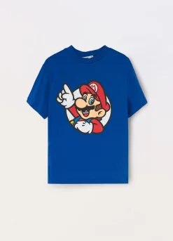 Blukids T-shirt in jersey di puro cotone bambino Super Mario-Bambino T-shirt