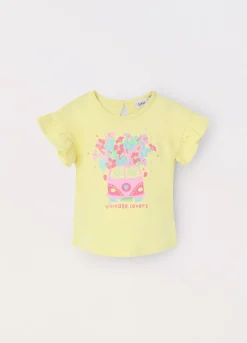 Blukids T-shirt in jersey di puro cotone neonata- T-shirt