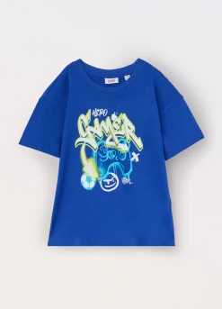 Blukids T-shirt in jersey di puro cotone bambino-Bambino T-shirt