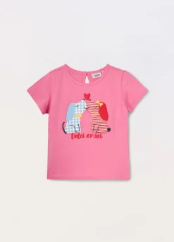 Blukids T-shirt in jersey di puro cotone neonata- T-shirt