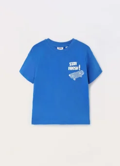 Blukids T-shirt in jersey di puro cotone bambino-Bambino T-shirt