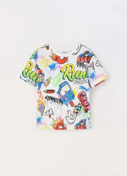 Blukids T-shirt in jersey di puro cotone bambino-Bambino T-shirt
