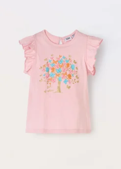Blukids T-shirt in jersey di puro cotone neonata- T-shirt