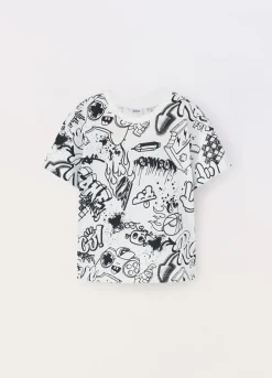 Blukids T-shirt in jersey di puro cotone bambino-Bambino T-shirt