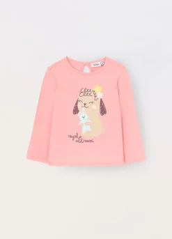 Blukids T-shirt in jersey di puro cotone neonata- T-shirt