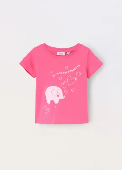 Blukids T-shirt in jersey di puro cotone neonata- T-shirt
