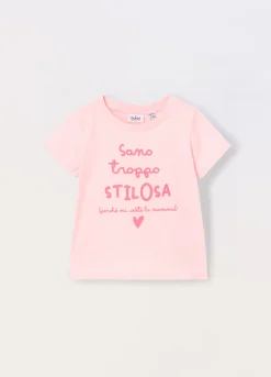 Blukids T-shirt in jersey di puro cotone neonata- T-shirt