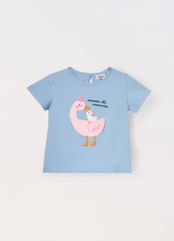 Blukids T-shirt in jersey di puro cotone neonata- T-shirt