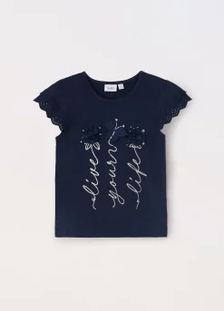 Blukids T-shirt in jersey di puro cotone bambina- T-shirt