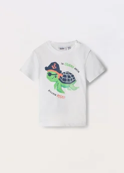Blukids T-shirt in jersey di puro cotone neonato- T-shirt