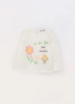 Blukids T-shirt in jersey di puro cotone neonata- T-shirt