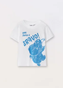 Blukids T-shirt in jersey di puro cotone neonato- T-shirt