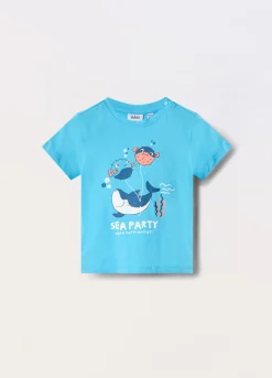 Blukids T-shirt in jersey di puro cotone neonato- T-shirt