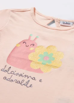 Blukids T-shirt in jersey di puro cotone neonata- T-shirt