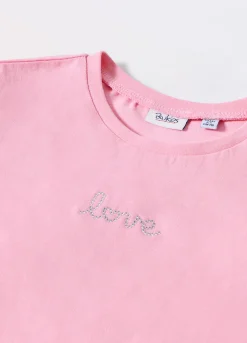 Blukids T-shirt in jersey di puro cotone bambina- T-shirt