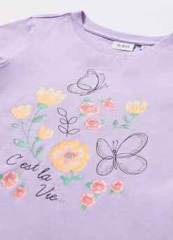 Blukids T-shirt in jersey di puro cotone bambina- T-shirt