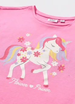 Blukids T-shirt in jersey di puro cotone bambina- T-shirt