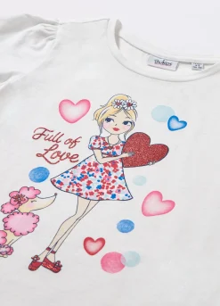 Blukids T-shirt in jersey di puro cotone bambina- T-shirt