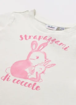 Blukids T-shirt in jersey di puro cotone neonata- T-shirt