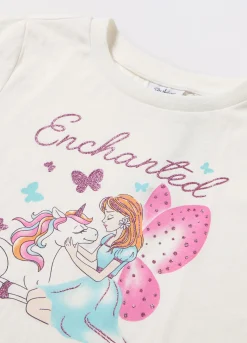 Blukids T-shirt in jersey di puro cotone bambina- T-shirt