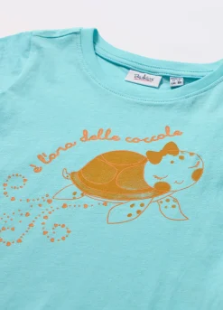 Blukids T-shirt in jersey di puro cotone neonata- T-shirt