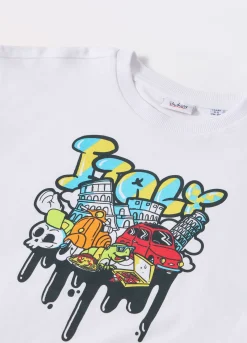 Blukids T-shirt in jersey di puro cotone bambino-Bambino T-shirt