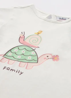 Blukids T-shirt in jersey di puro cotone neonata- T-shirt