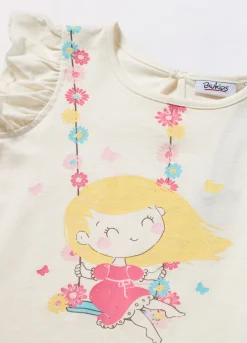 Blukids T-shirt in jersey di puro cotone neonata- T-shirt