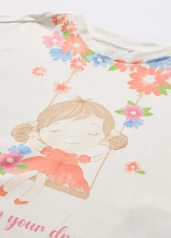 Blukids T-shirt in jersey di puro cotone neonata- T-shirt