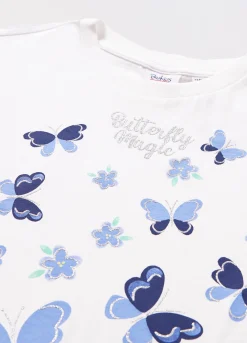 Blukids T-shirt in jersey di puro cotone bambina- T-shirt