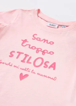 Blukids T-shirt in jersey di puro cotone neonata- T-shirt