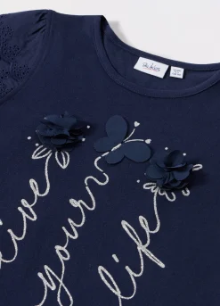 Blukids T-shirt in jersey di puro cotone bambina- T-shirt