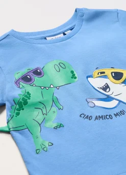 Blukids T-shirt in jersey di puro cotone neonato- T-shirt
