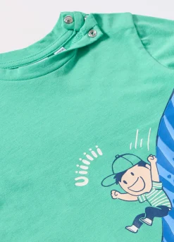 Blukids T-shirt in jersey di puro cotone neonato- T-shirt
